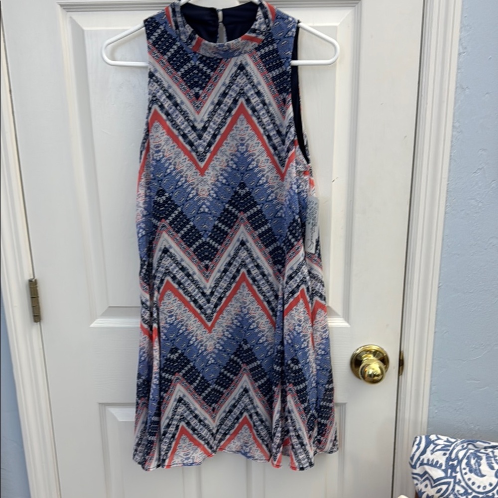 Speechless Navy and Coral Dress NWT